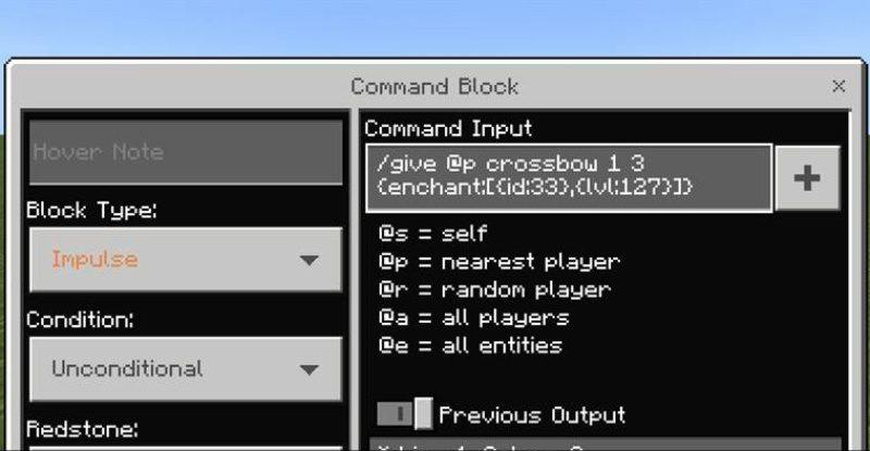 Minecraft PE Commands mod