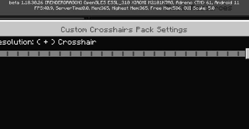 Minecraft PE Crosshair Texture Pack