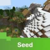 Minecraft Seed Map: Beautiful mountain village (1.14+)