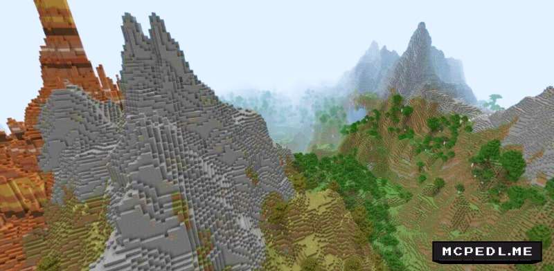 Minecraft Seed Map Beautiful Mountains (1.18+)