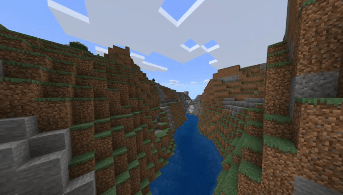 Erosion Rock Features Near Spawn (Seed)