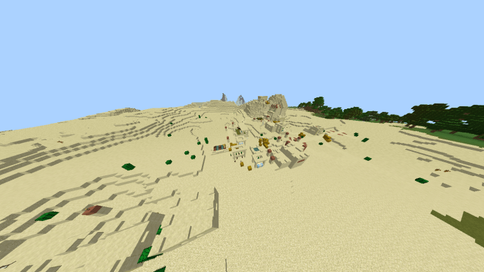 Desert Temple And Sand Village Ahead Of Spawn (Seed)